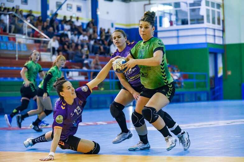 Momento del partido de este miércoles celebrado en Telde/TA.